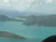 Virgin Islands from airplane window 3