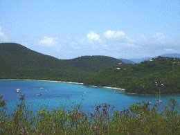 maho bay from road scenic view